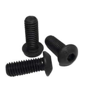 #10-32 x 3/8" Button Head Socket Cap Screws Plain Finish QTY 200