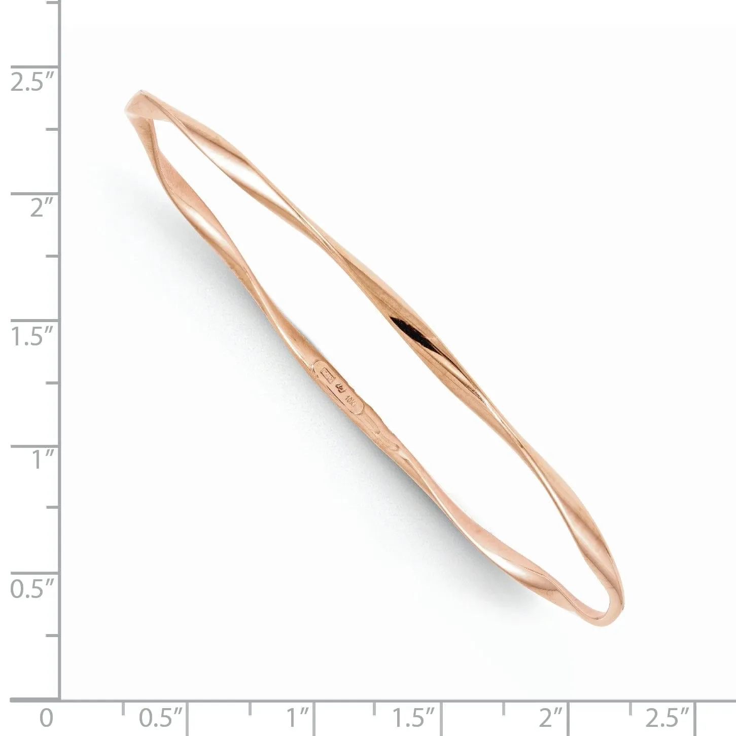 10K Rose Gold Slip-On Bangle