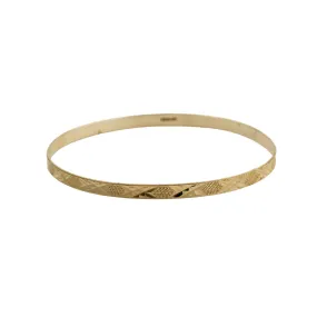 10k Textured Vintage Gold Bangle