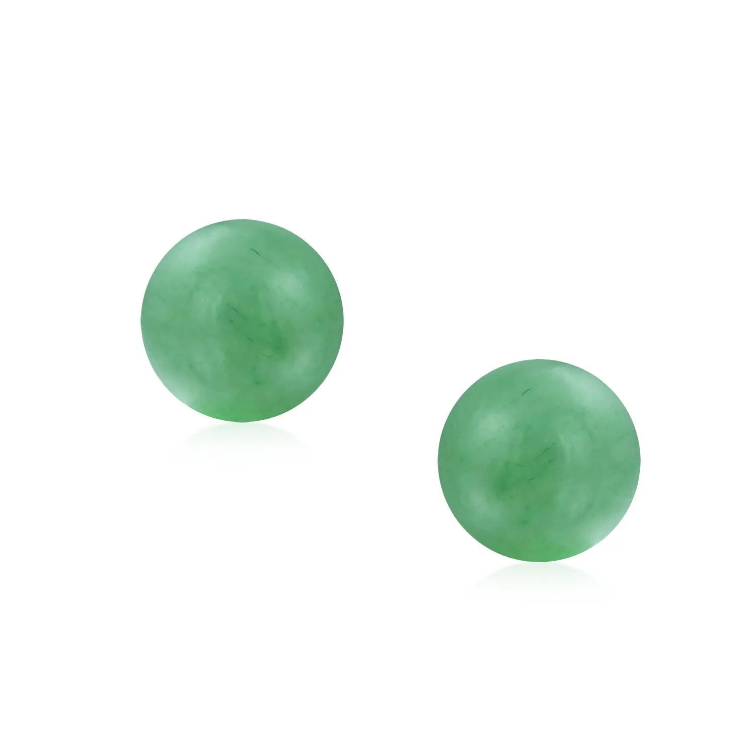 10MM Natural Gemstone Drop Ball Earrings  Sterling Silver - Birthstone Variety