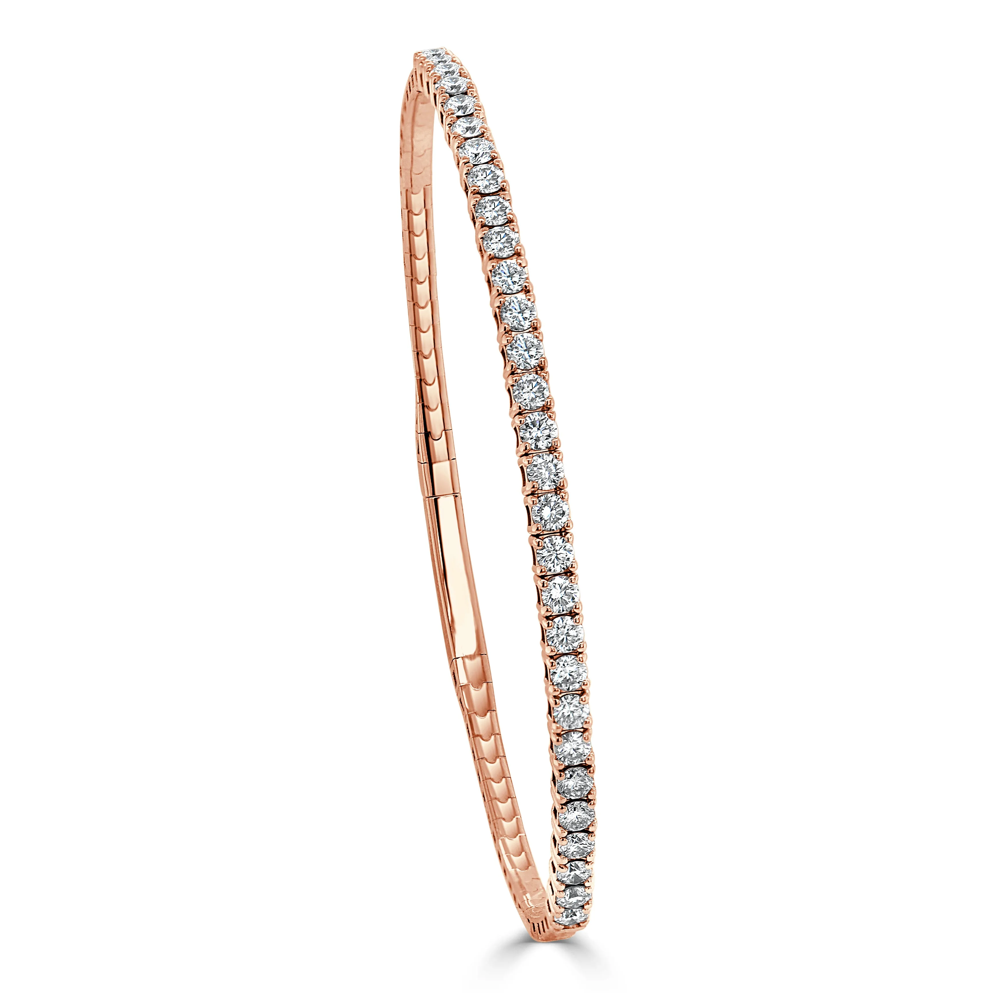 14k Gold & Diamond Flexible Bangle - 1.73ct