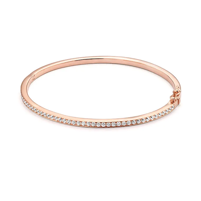 14k Gold Diamond Bangle