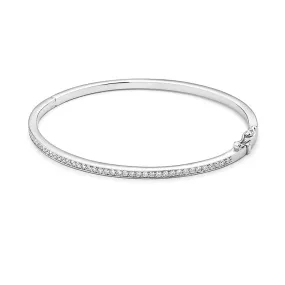 14k Gold Diamond Bangle