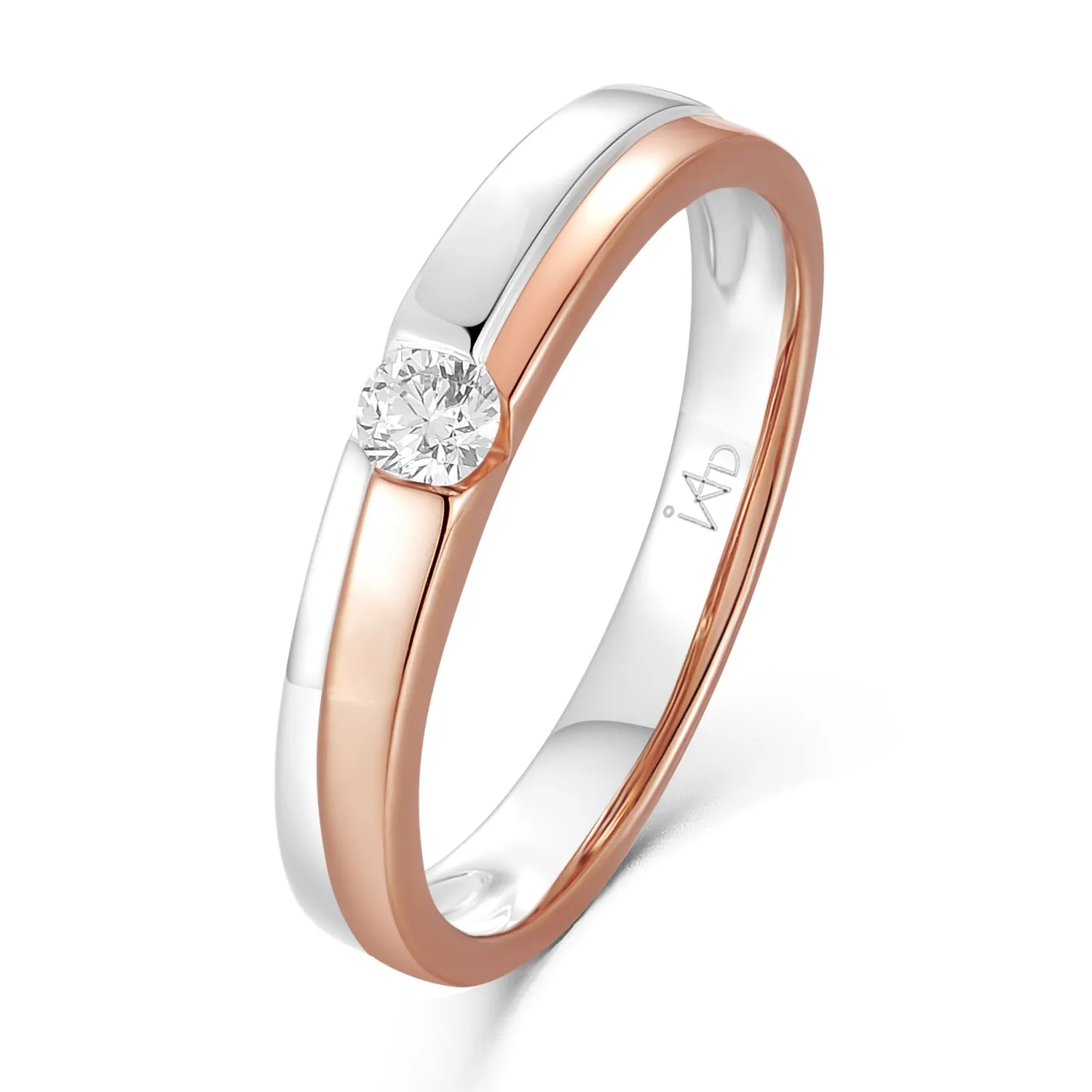 18K White Rose Gold Diamond Ring