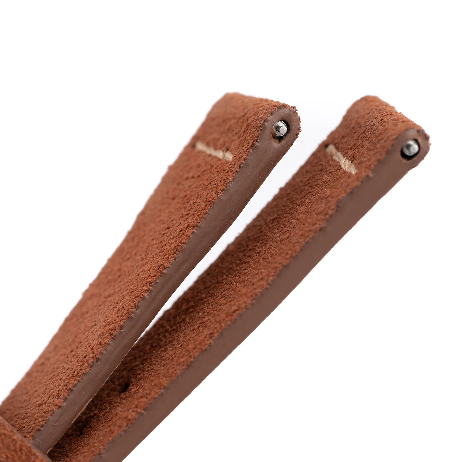 20mm 22mm Quick Release Suede Leather Watch Strap - Brown