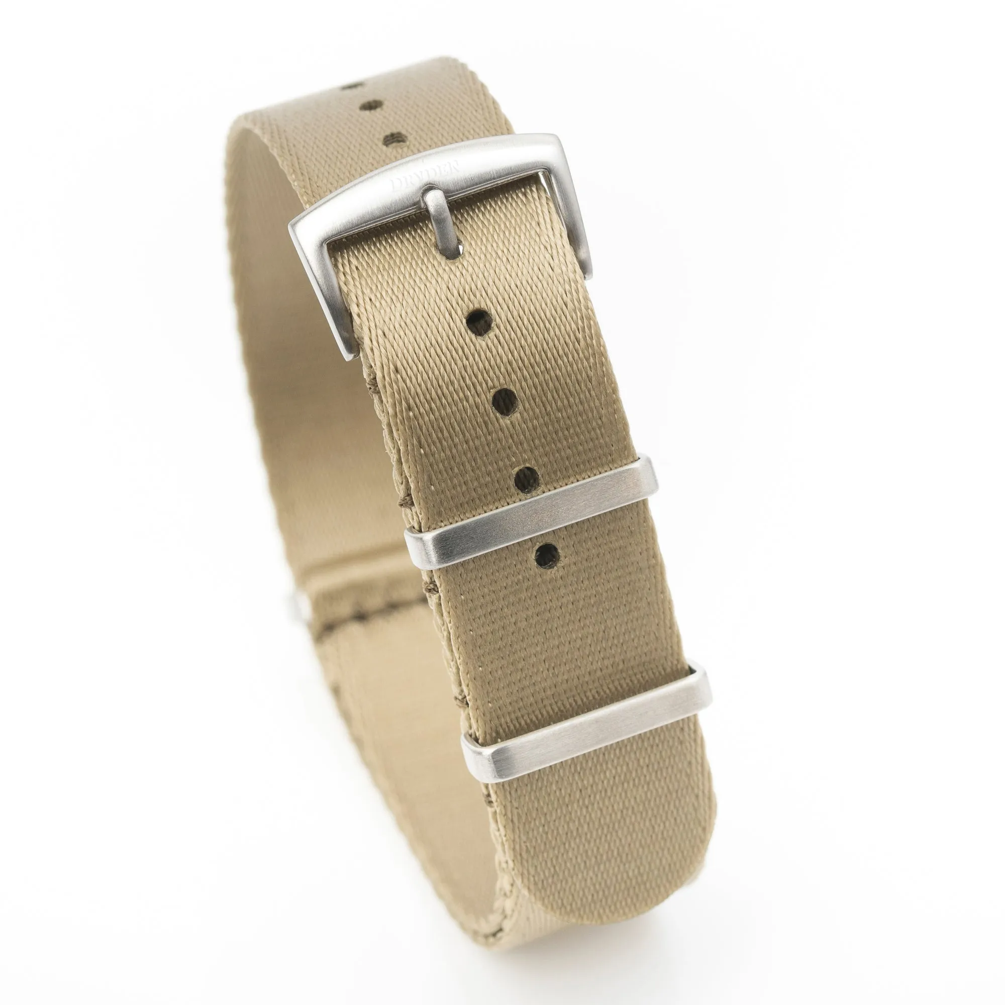 20mm 22mm SLIM Seat Belt Nylon Watch Strap - Khaki