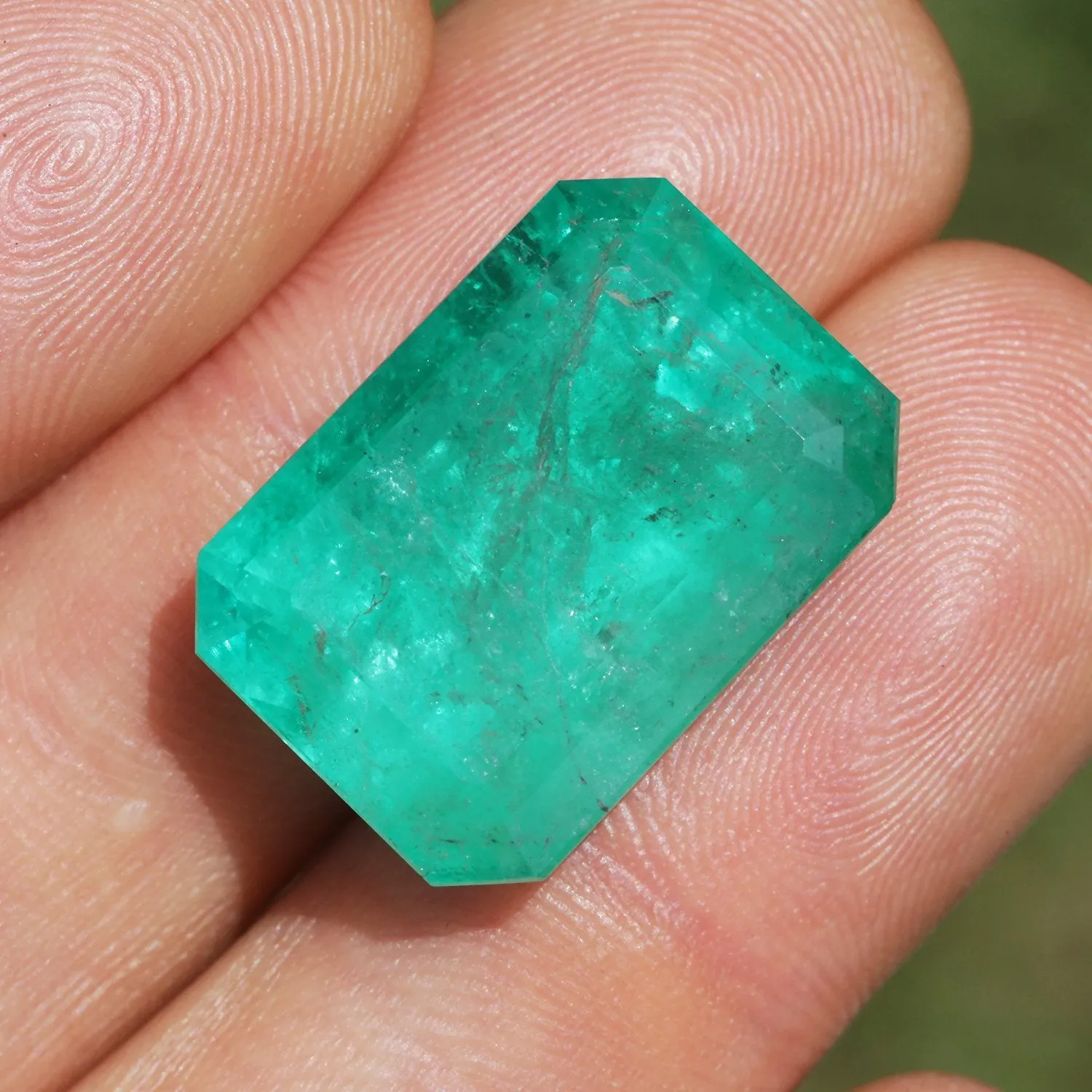 24.70 Carat EGL USA Certified Loose Natural Colombian Emerald