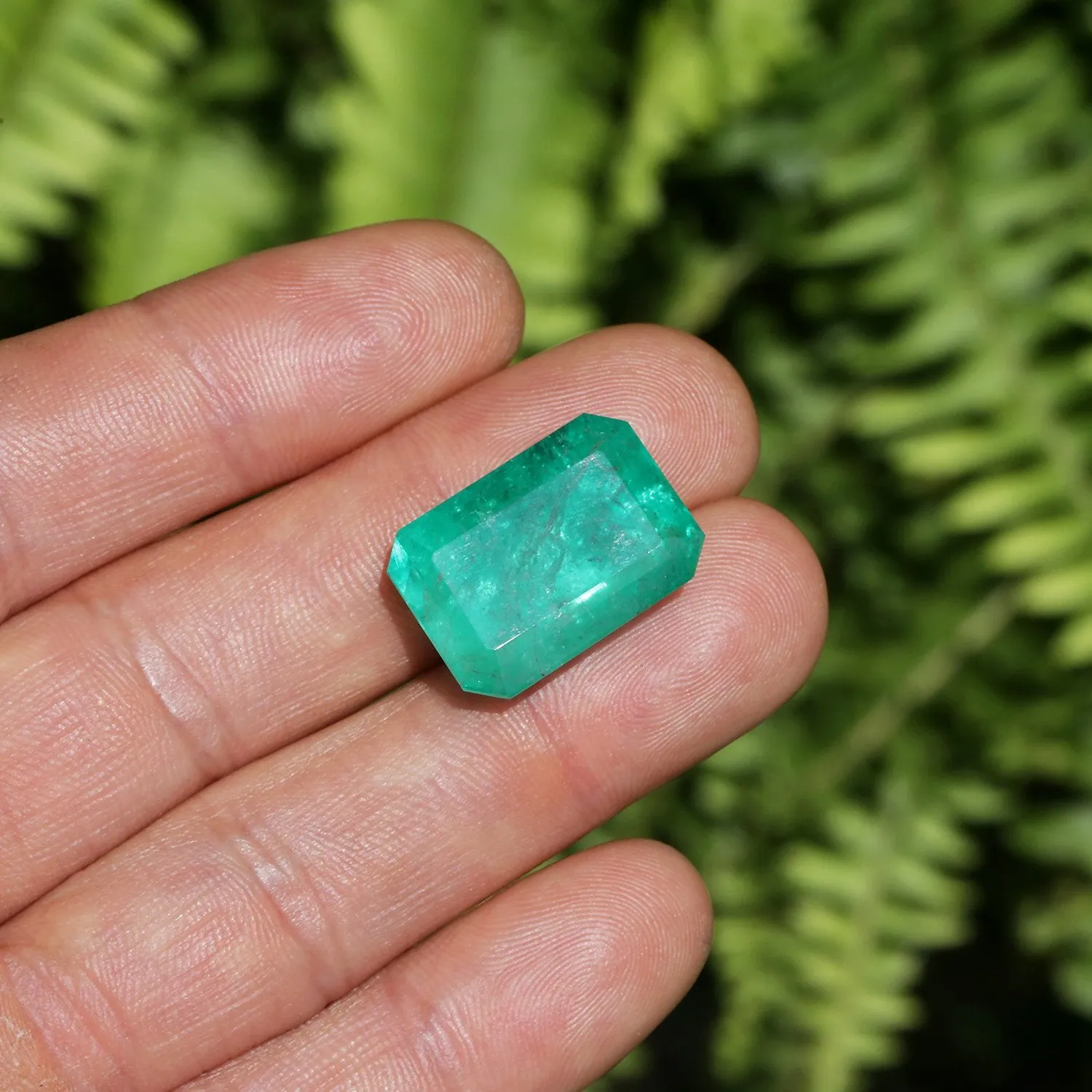 24.70 Carat EGL USA Certified Loose Natural Colombian Emerald