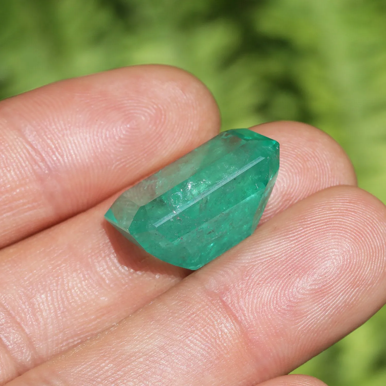 24.70 Carat EGL USA Certified Loose Natural Colombian Emerald