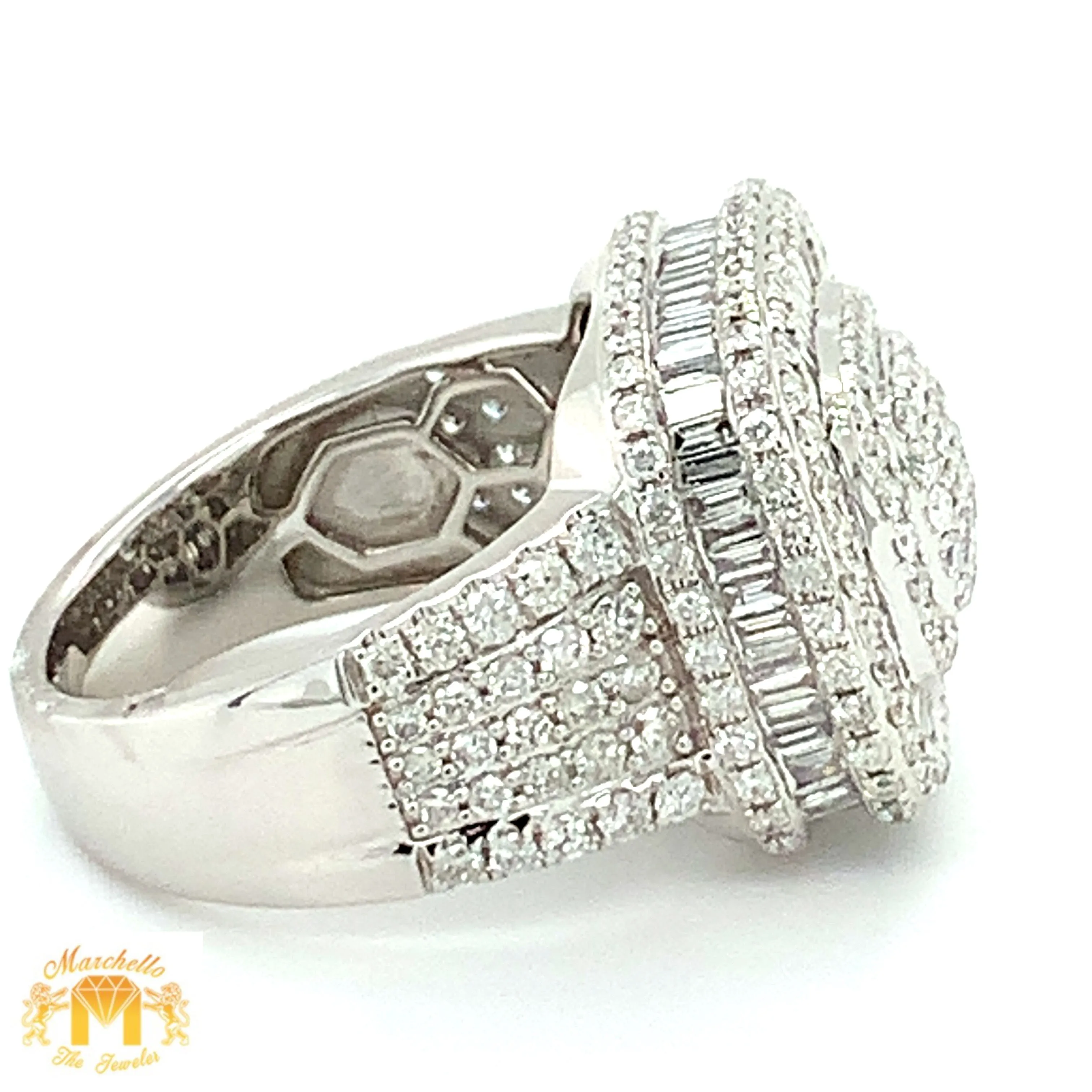 3.51ct Diamonds 14k Gold Men`s Dome shaped Ring (choose your color)