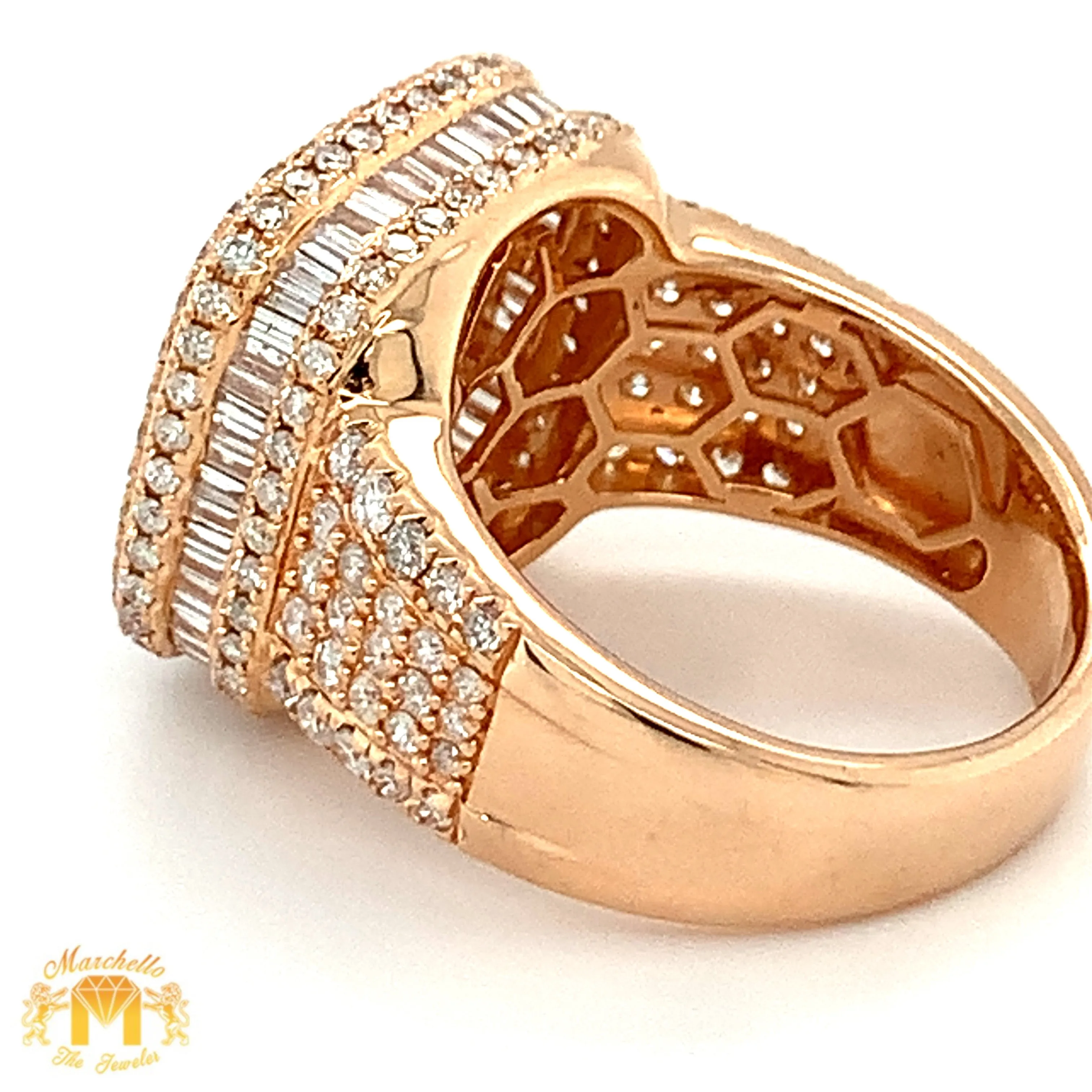 3.51ct Diamonds 14k Gold Men`s Dome shaped Ring (choose your color)