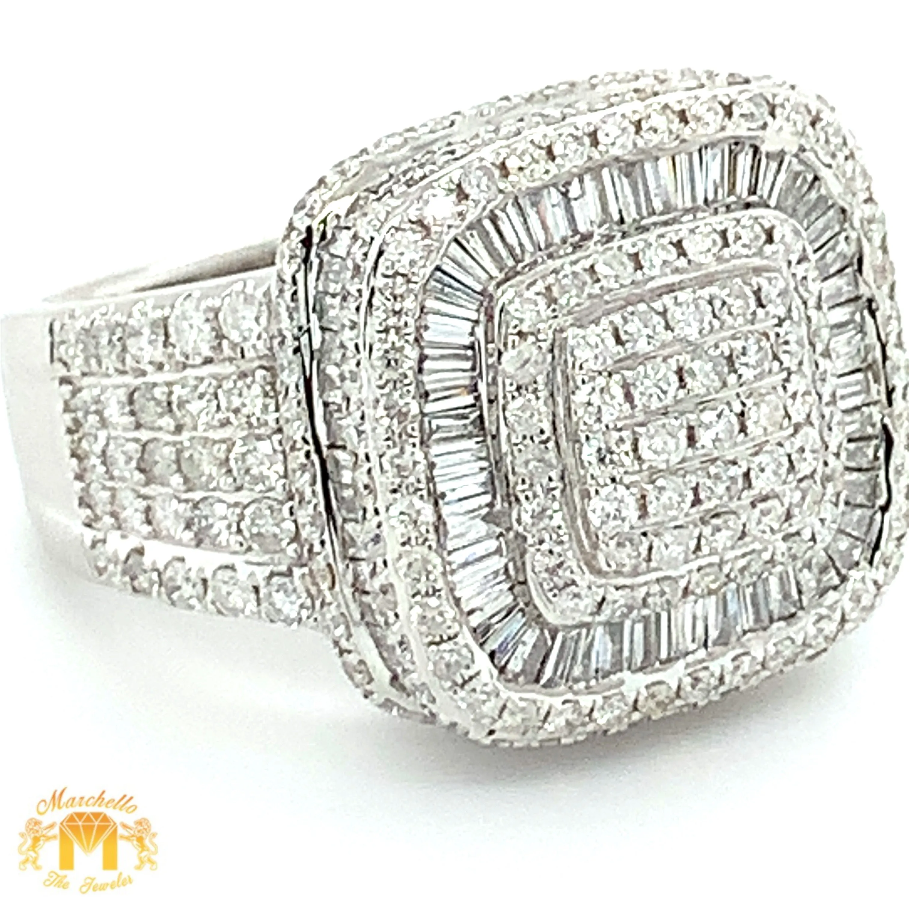 3.51ct Diamonds 14k Gold Men`s Dome shaped Ring (choose your color)