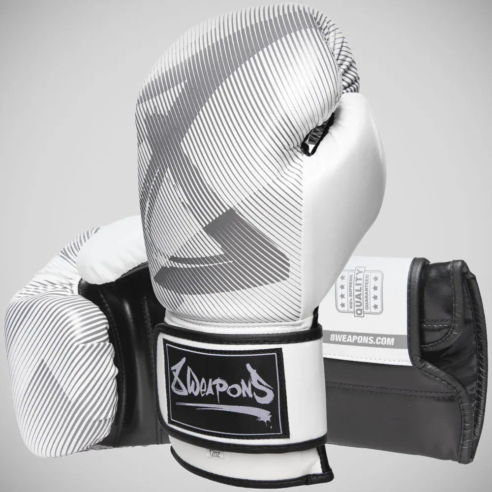 8 Weapons Hit Boxing Gloves White