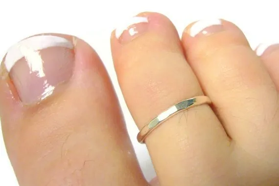 925 Sterling silver toe ring • Sterling toe ring • Hammered Adjustable