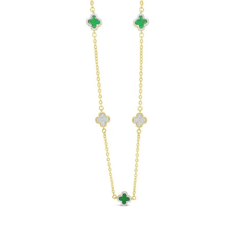 Absolute Jewellery Emerald Clover Necklace