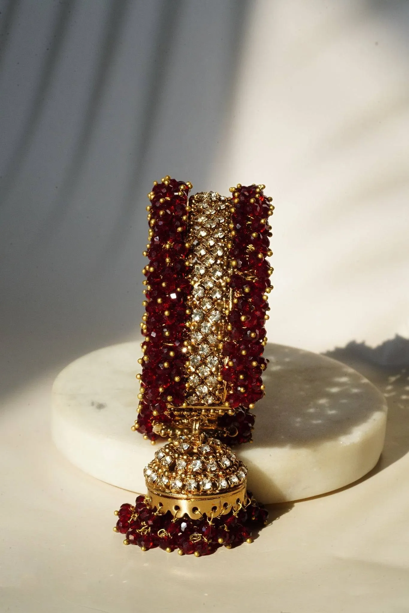 Aliya - Pair of Beaded Jhumka Bangles (Set of 2)