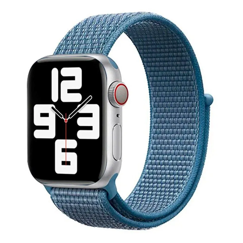 Apple Watch (38/40/SE/41/42mm) Lippa Nylon Rem - Blå