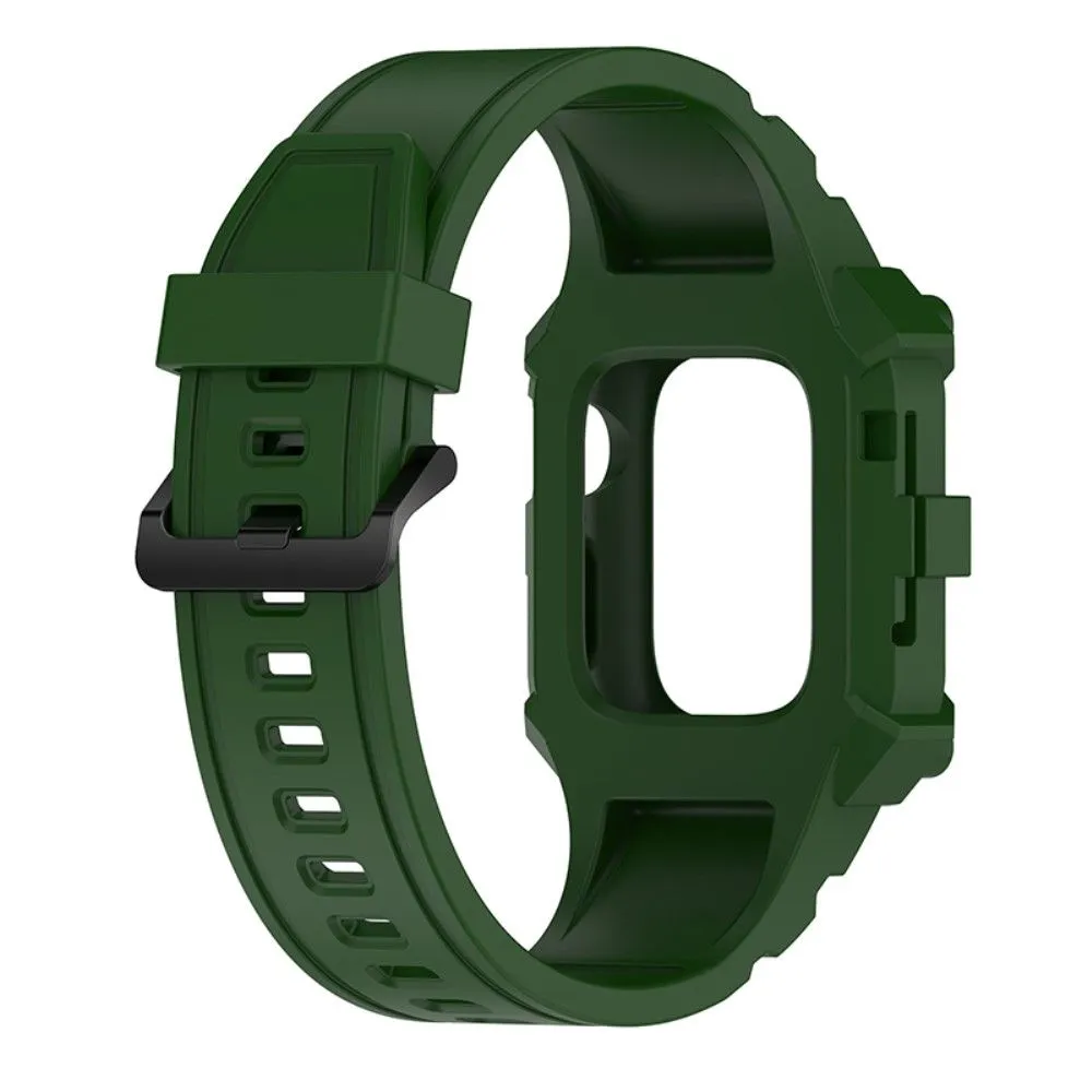 Apple Watch (41mm) cool silicone watch strap with cover - Army Green