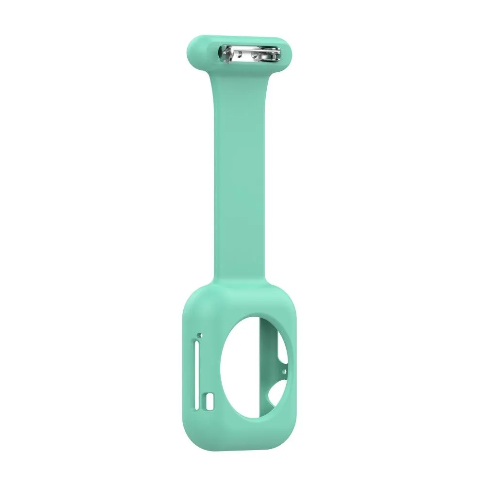 Apple Watch (41mm) silicone framed watch strap - Cyan