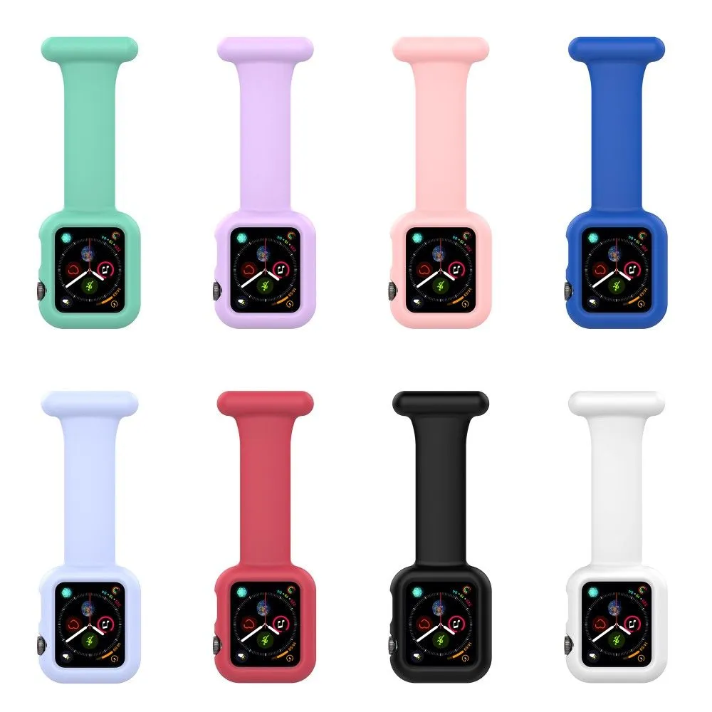 Apple Watch (41mm) silicone framed watch strap - Cyan