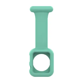 Apple Watch (41mm) silicone framed watch strap - Cyan