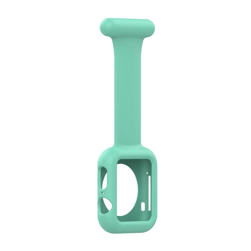 Apple Watch (41mm) silicone framed watch strap - Cyan