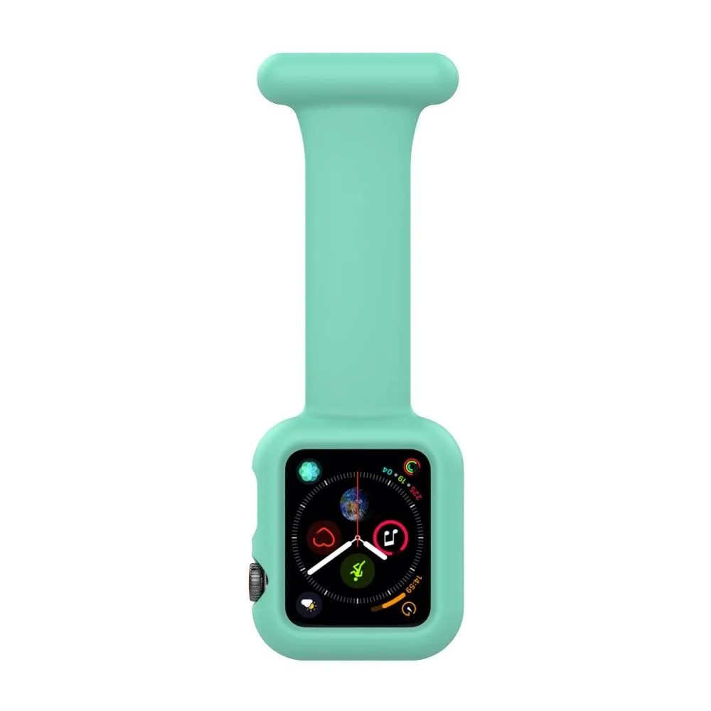 Apple Watch (41mm) silicone framed watch strap - Cyan