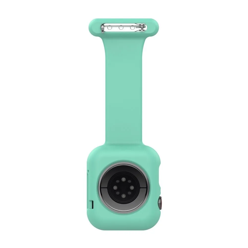 Apple Watch (41mm) silicone framed watch strap - Cyan