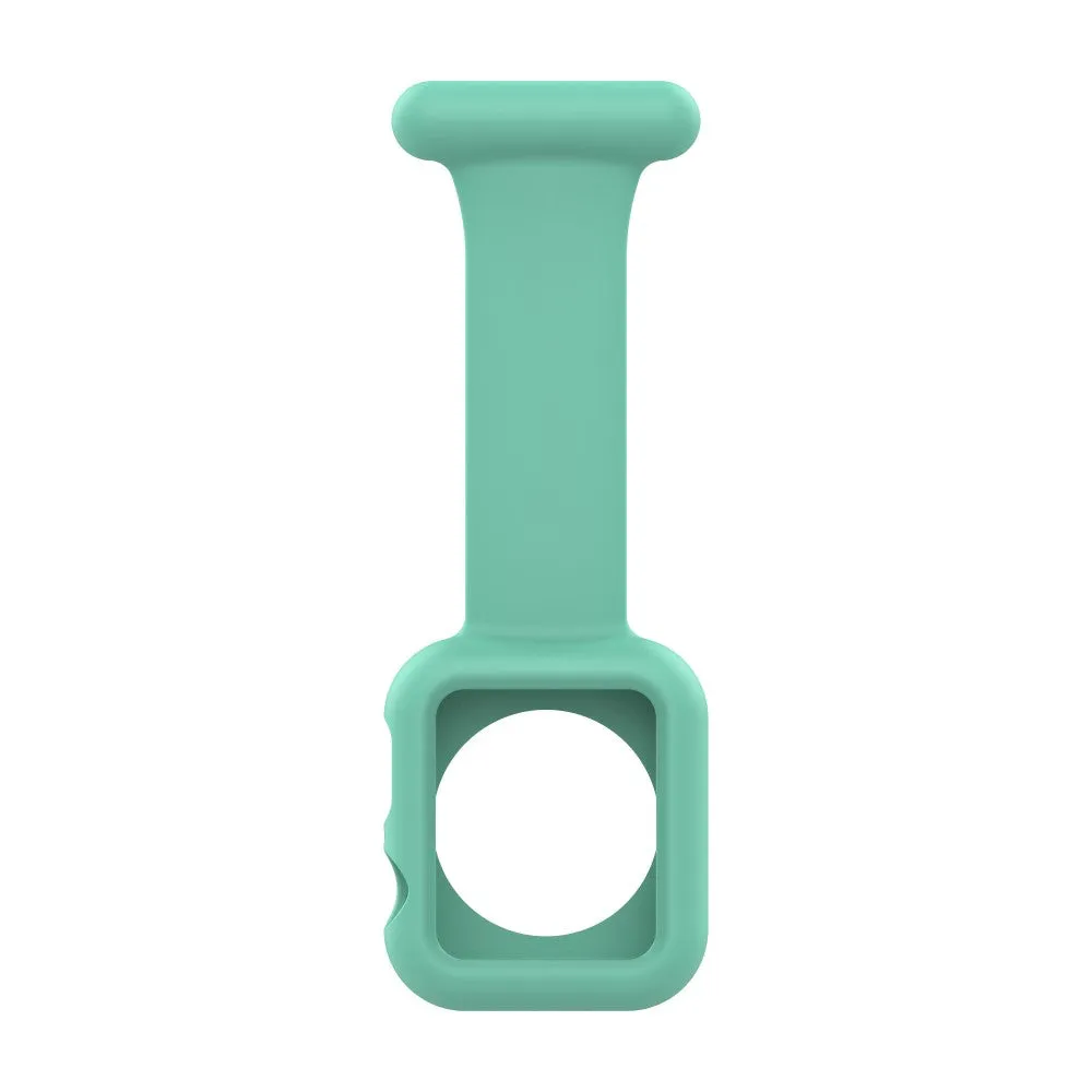 Apple Watch (41mm) silicone framed watch strap - Cyan