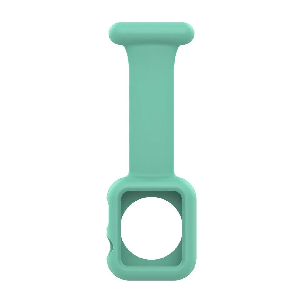 Apple Watch (41mm) silicone framed watch strap - Cyan