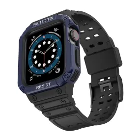 Apple Watch (41mm) unique TPU watch strap - Black / Blue