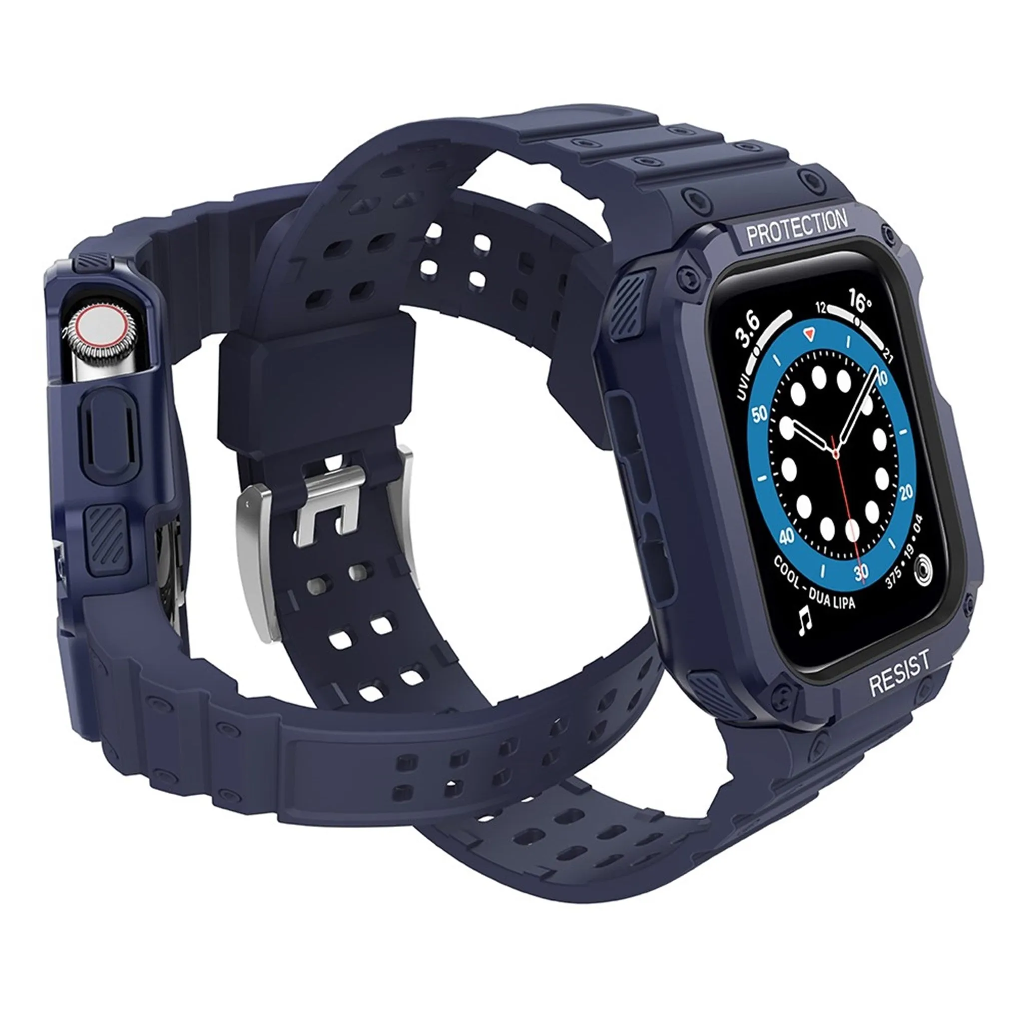 Apple Watch (41mm) unique TPU watch strap - Dark Blue / Blue