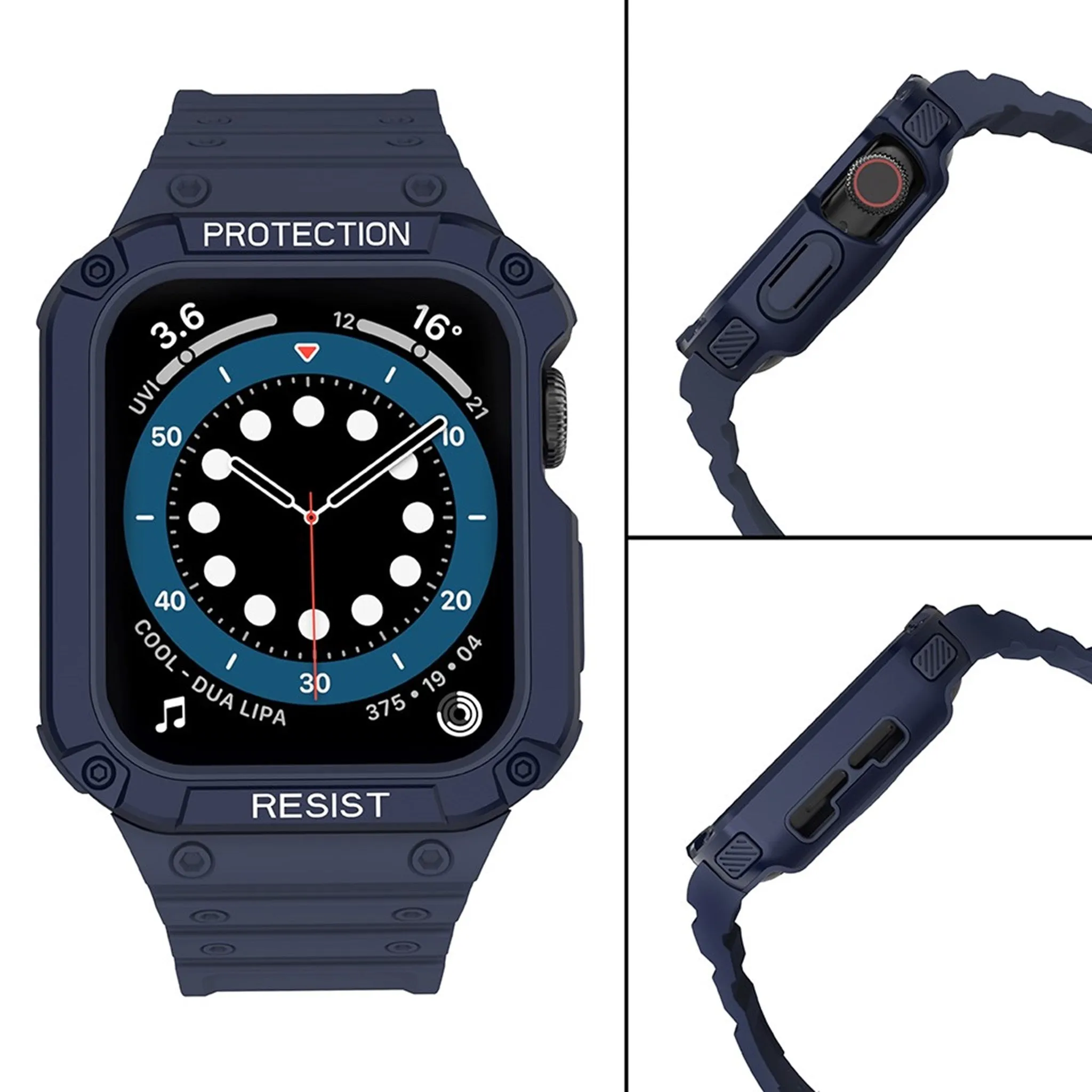 Apple Watch (41mm) unique TPU watch strap - Dark Blue / Blue