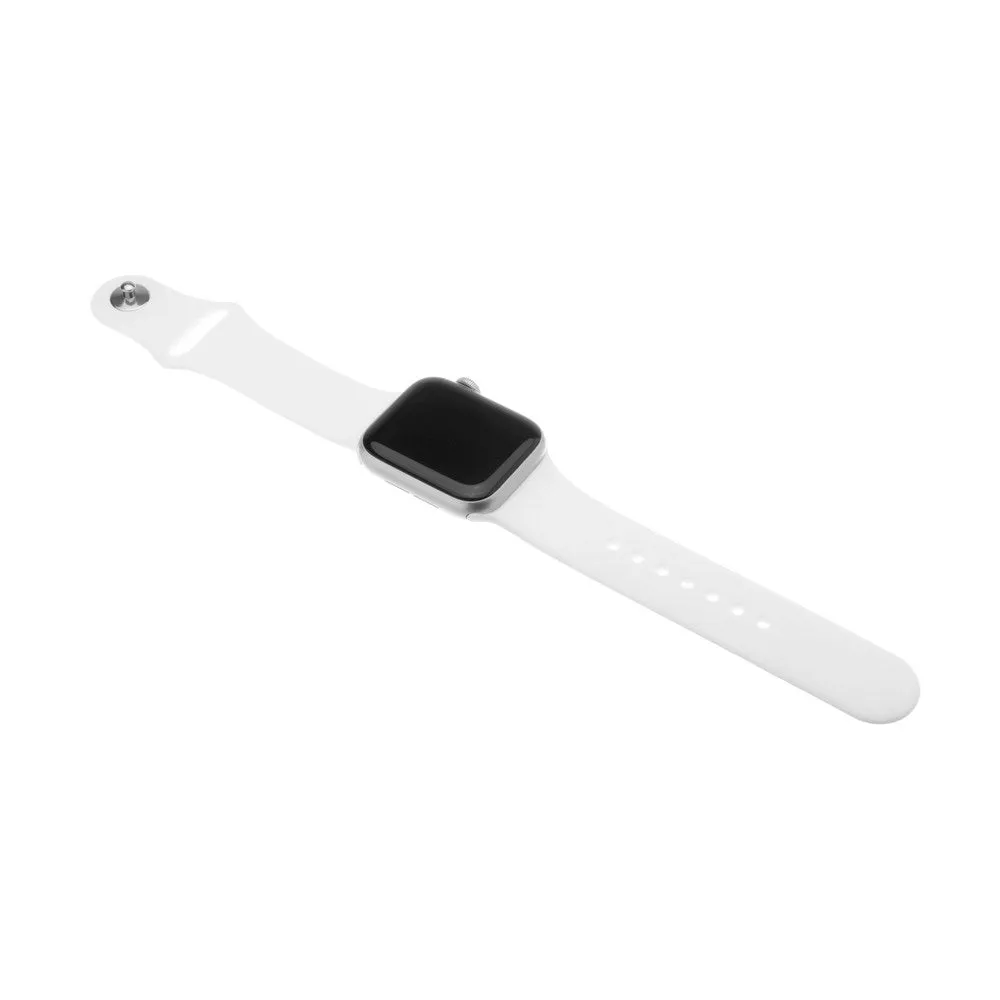 Apple Watch (42 / 44 / 45 / SE / 49mm) Fixed Silikone Rem Sæt - Hvid