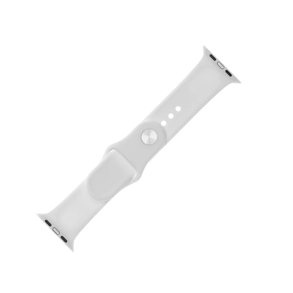 Apple Watch (42 / 44 / 45 / SE / 49mm) Fixed Silikone Rem Sæt - Hvid