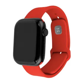 Apple Watch (42/44/SE/45/46/49mm) Fixed Sporty Silikone Rem Sæt - Rød