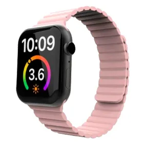 Apple Watch (42/44/SE/45/49mm) Lippa Magnetisk Silikone Rem - Lyserød