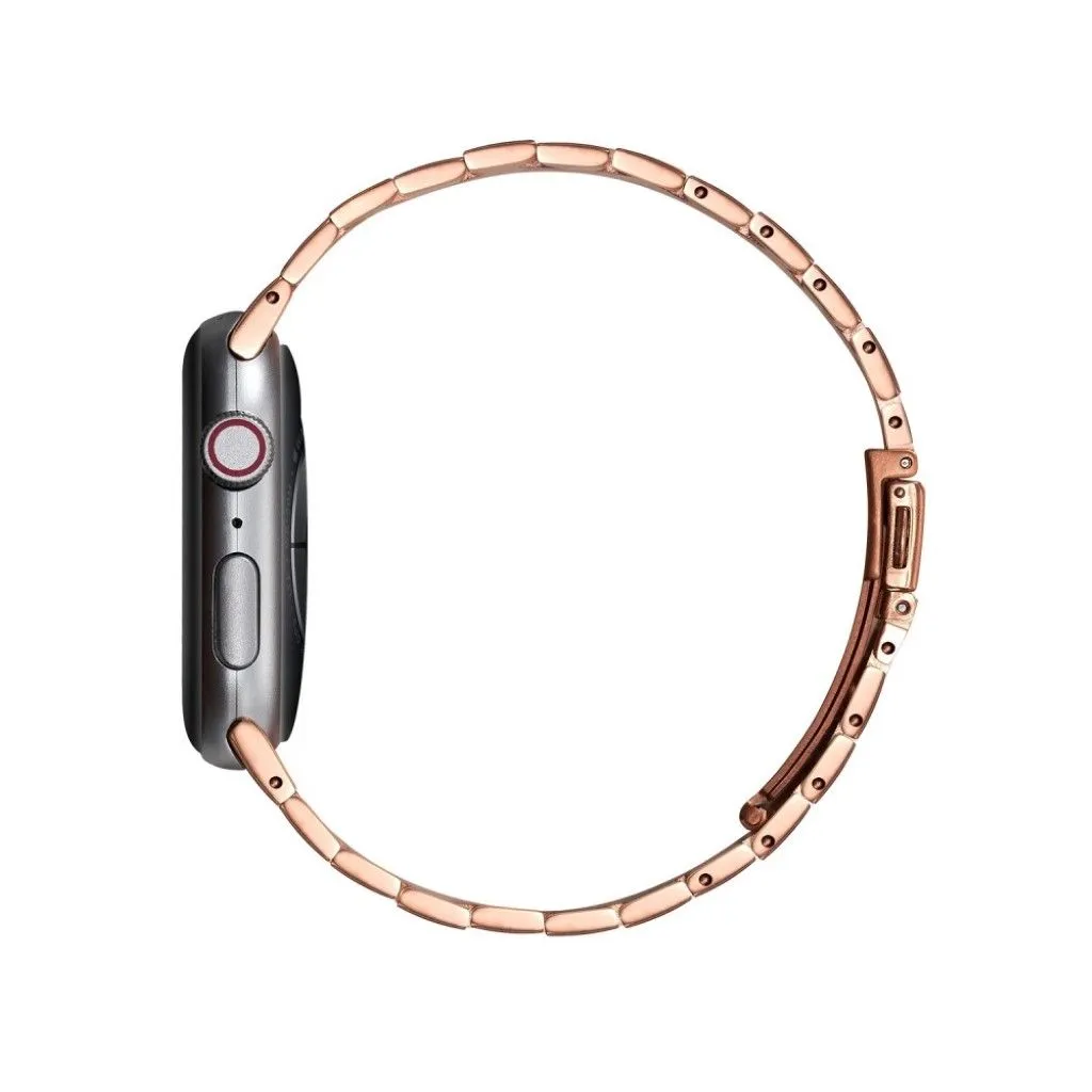 Apple Watch 42mm - 44mm ultra thin stainless steel watch strap - Rose Gold