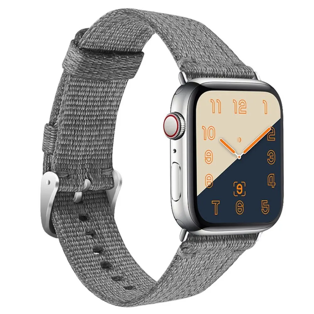 Apple Watch (45mm) simple nylon watch strap - Grey