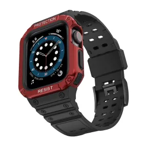 Apple Watch (45mm) TPU watch strap - Black / Red