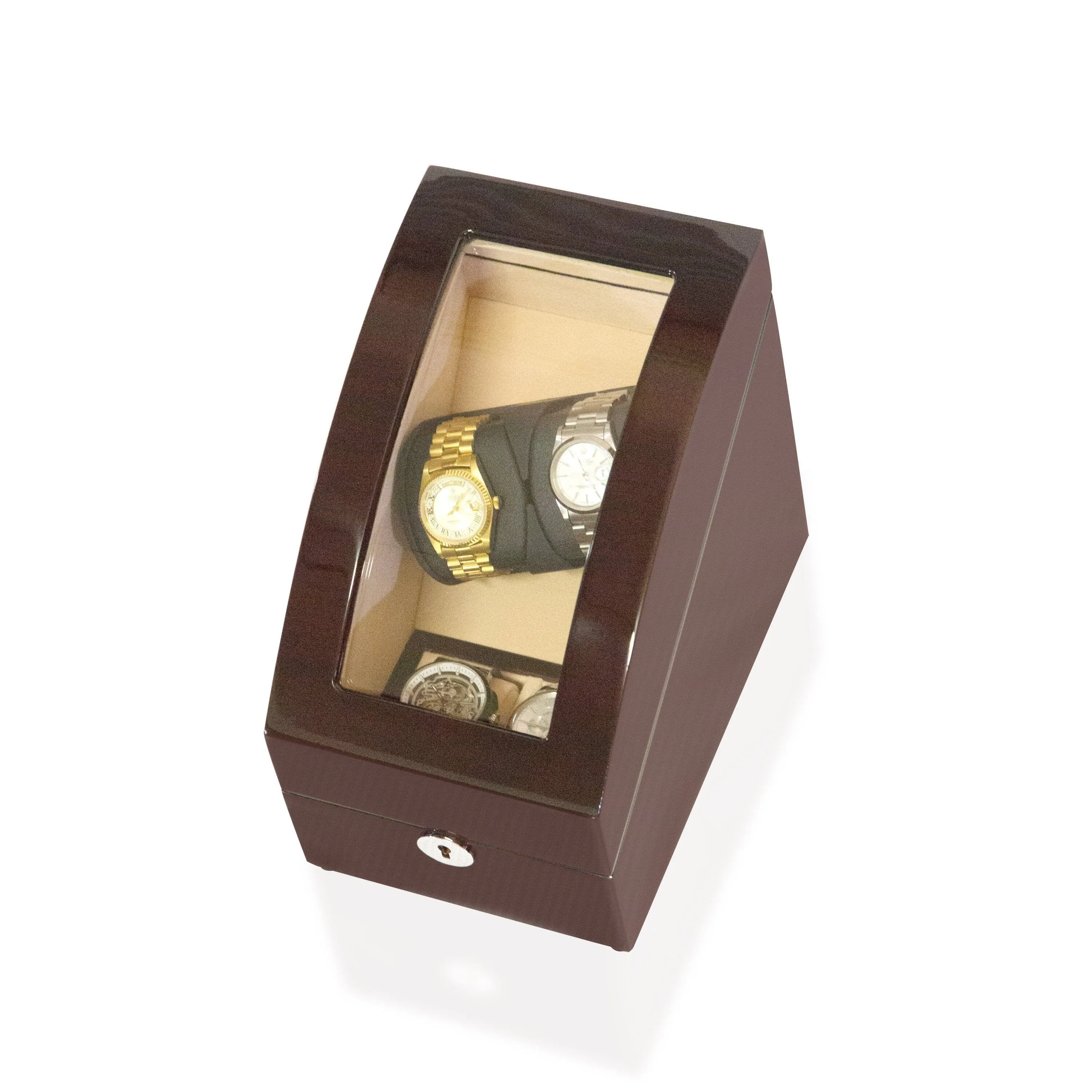 Avoca Watch Winder Box for 2   2 Watches in Mahogany