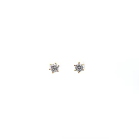 Baikalla™ 18k Gold CZ Stud Earrings