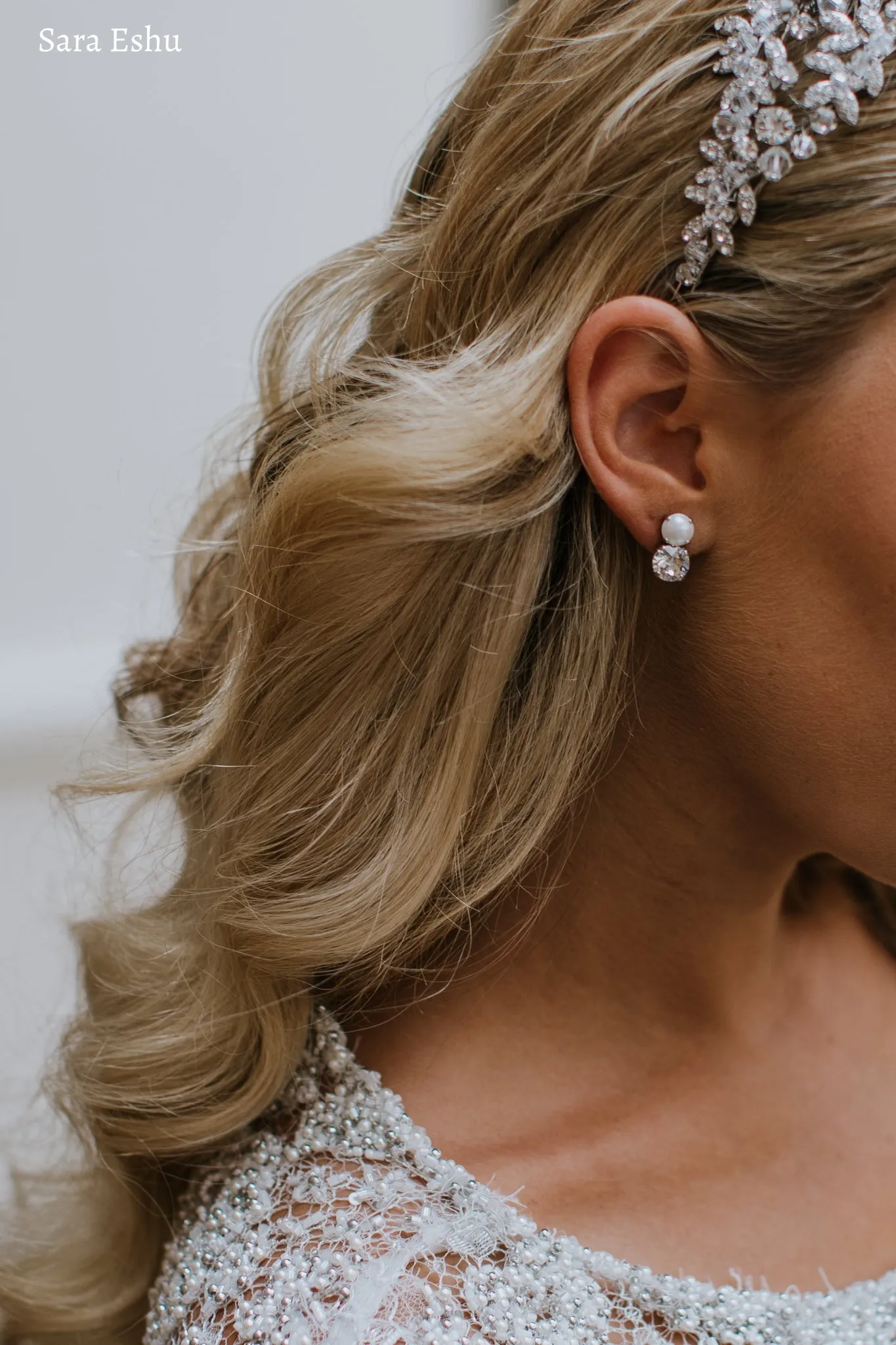 Bare - Pearl Swarovski Bridal Stud Earrings