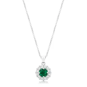 Belle Emerald Green Round Pendant | 3.2ct