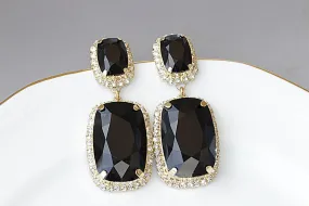 BLACK DANGLE EARRINGS