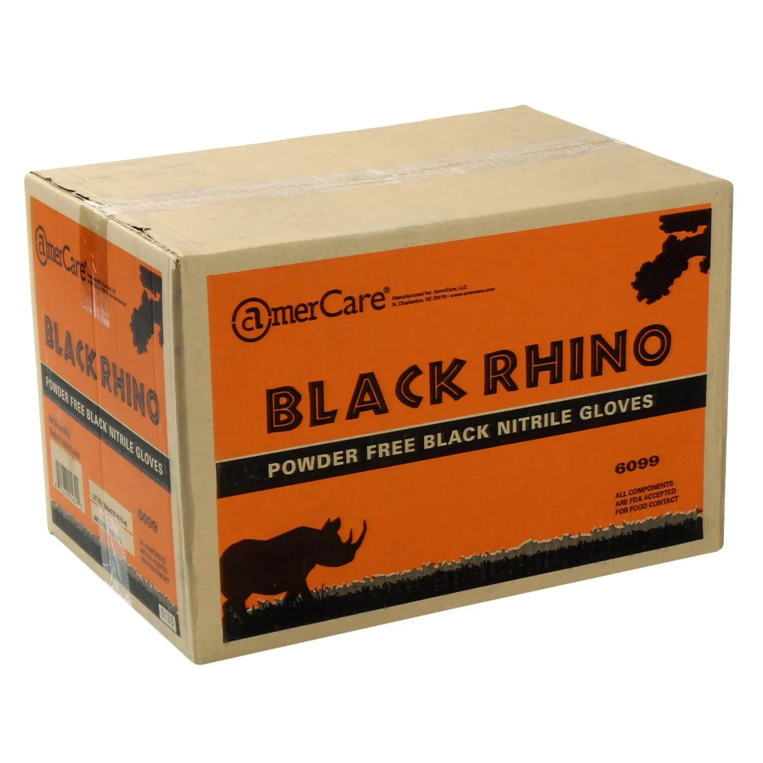 Black Rhino Powder Free Nitrile Gloves, Case of 1,000 (XXL: 900)