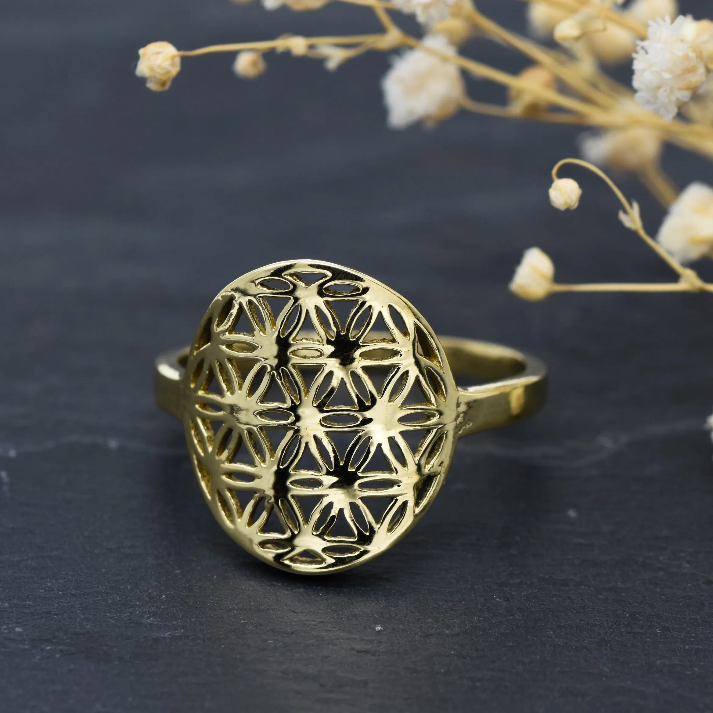 Blume des Lebens Ring | Messing | Yoga Tribe Jewellery