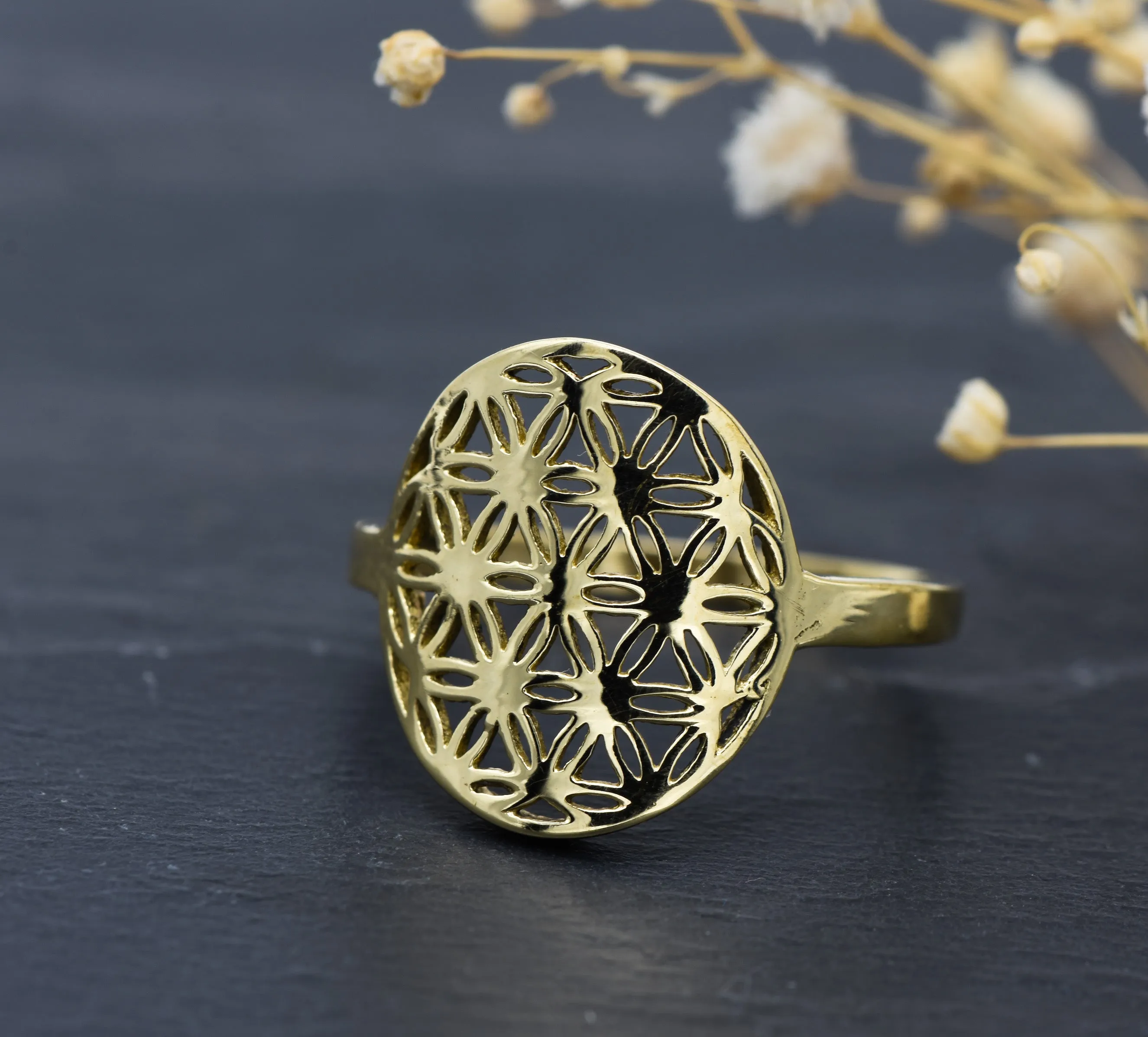 Blume des Lebens Ring | Messing | Yoga Tribe Jewellery