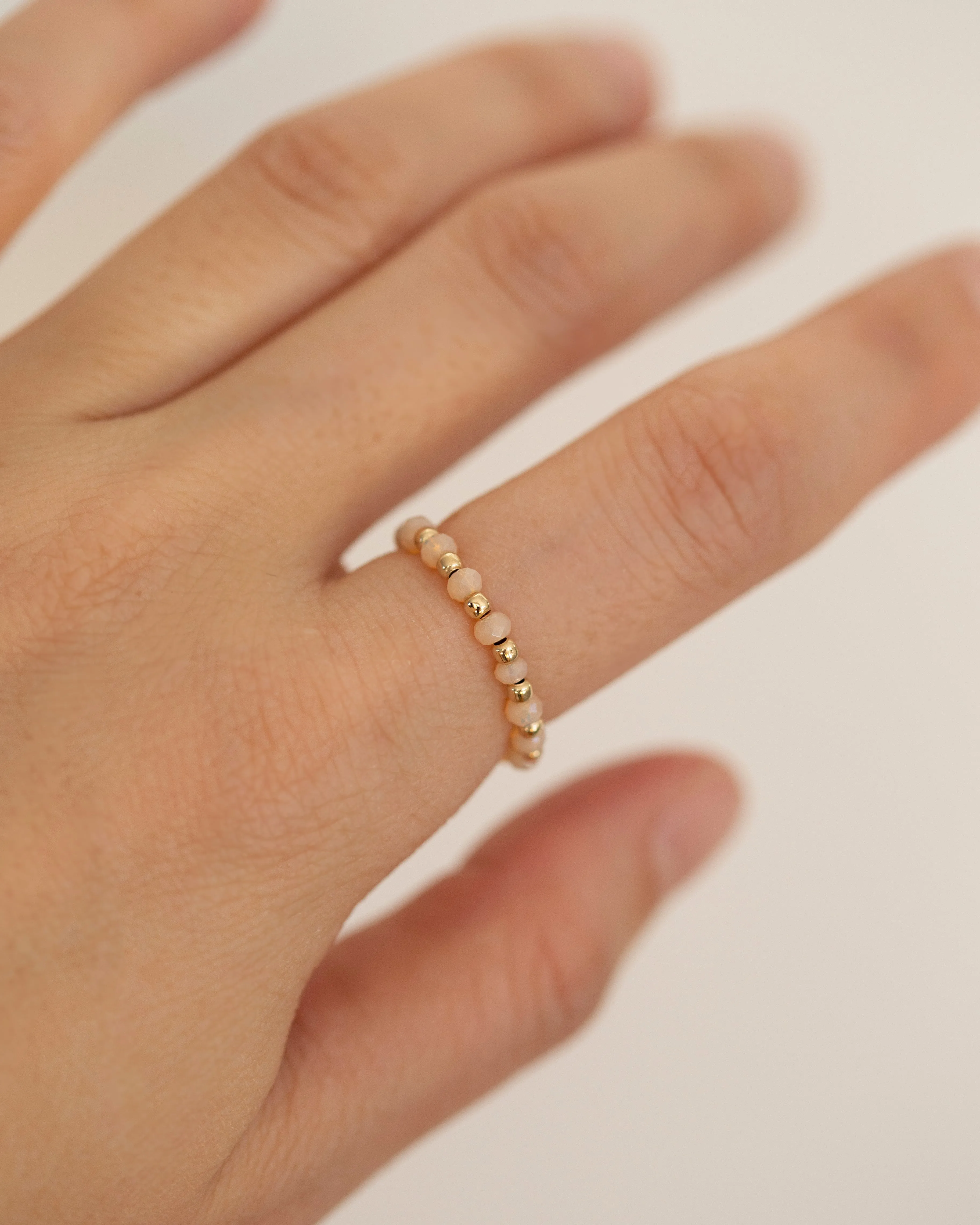 Bohemian Bead Stretch Ring / Cute Elastic Ring