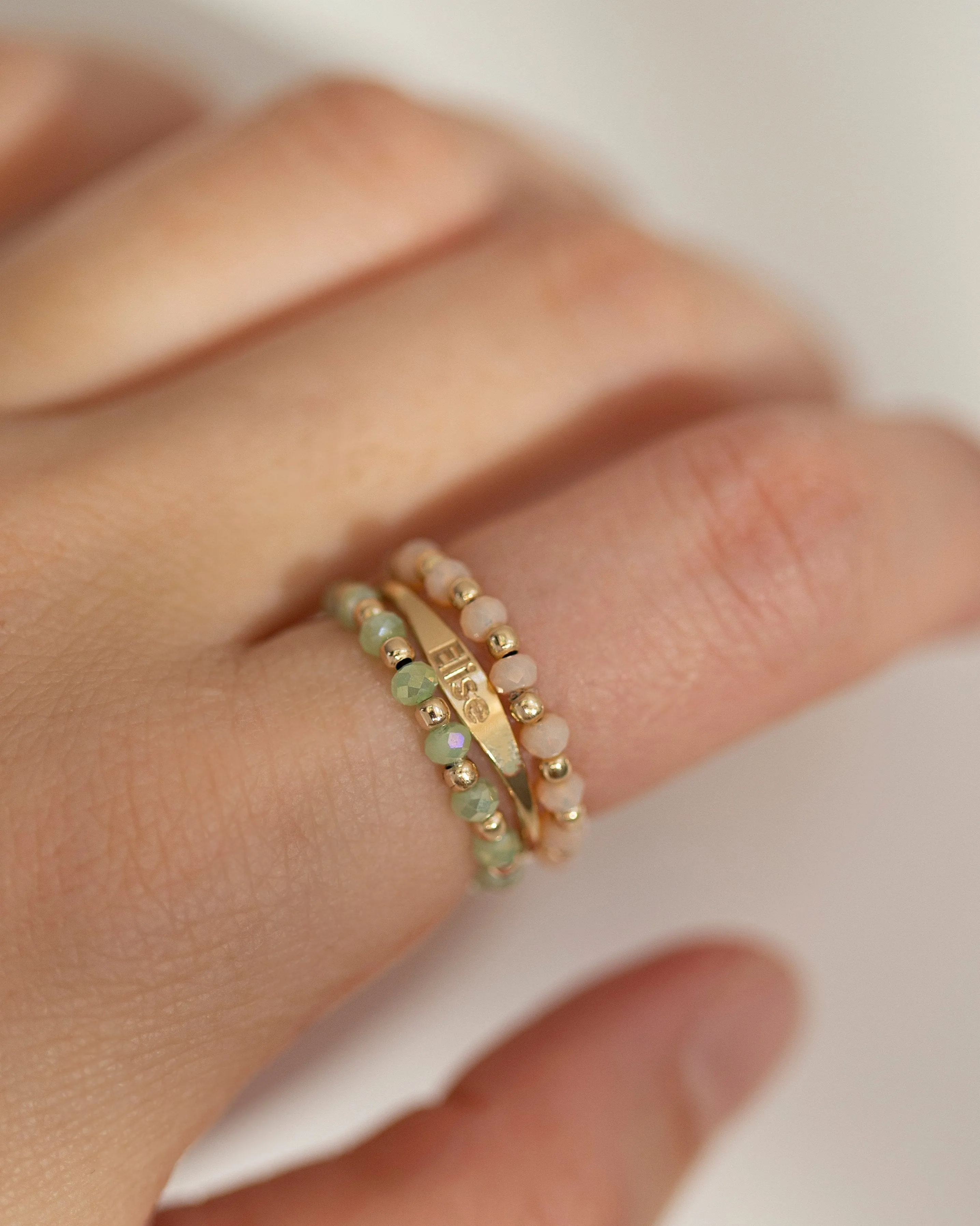 Bohemian Bead Stretch Ring / Cute Elastic Ring